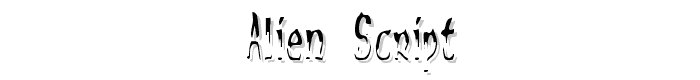 Alien Script font